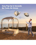 EAST OAK TPU Clear Sport Tent - 50L*50W*68.9H Outdoor Tall Pop Up Bubble