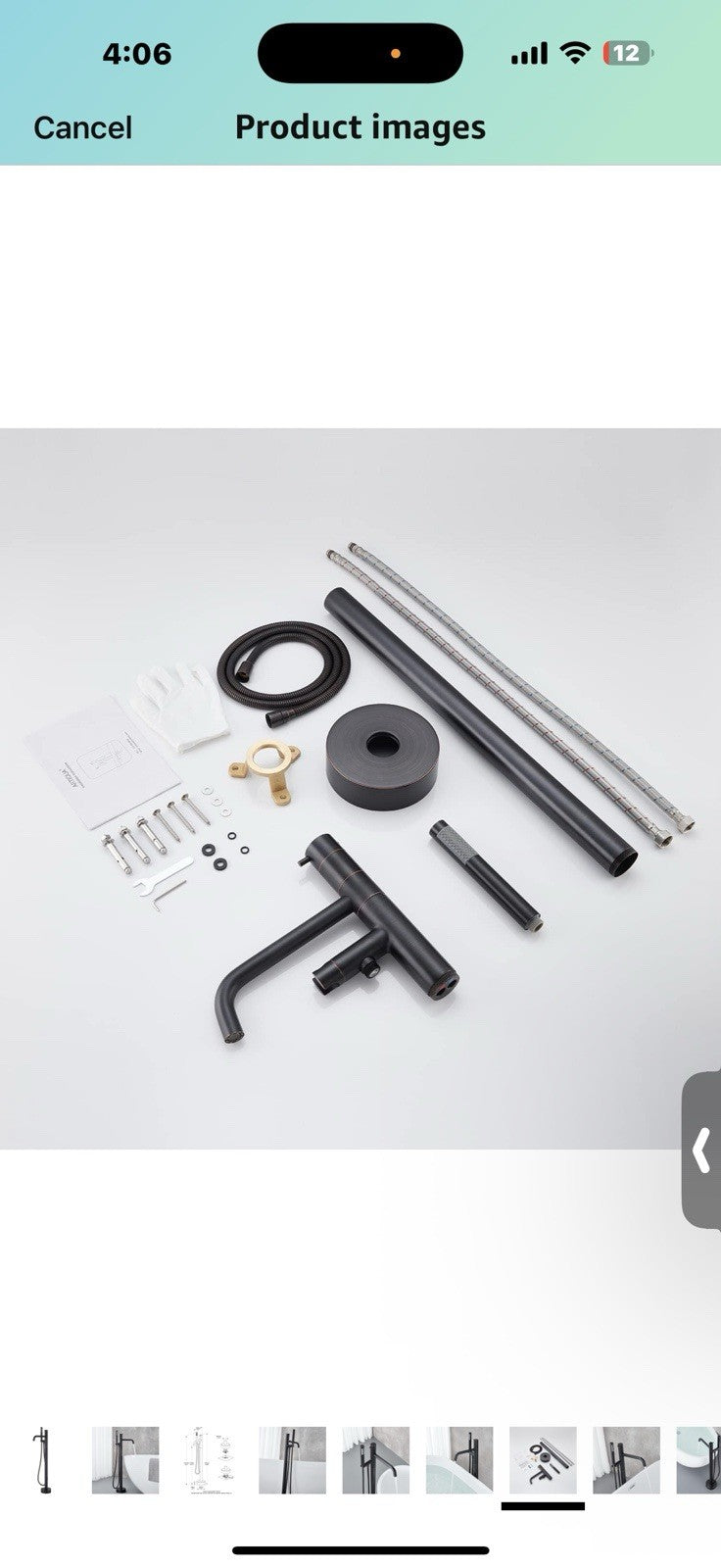 Freestanding Bathtub Faucet Floor Mount Tub Filler Oil Rubbed Bronze Brass 