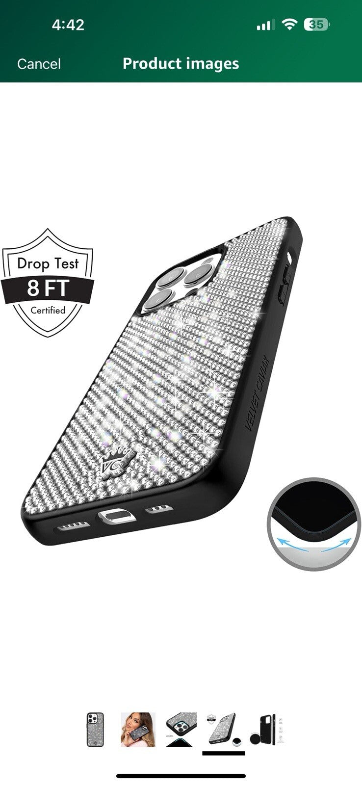 Velvet Caviar Designer Bling Case Compatible with iPhone 15 Pro - Luxury