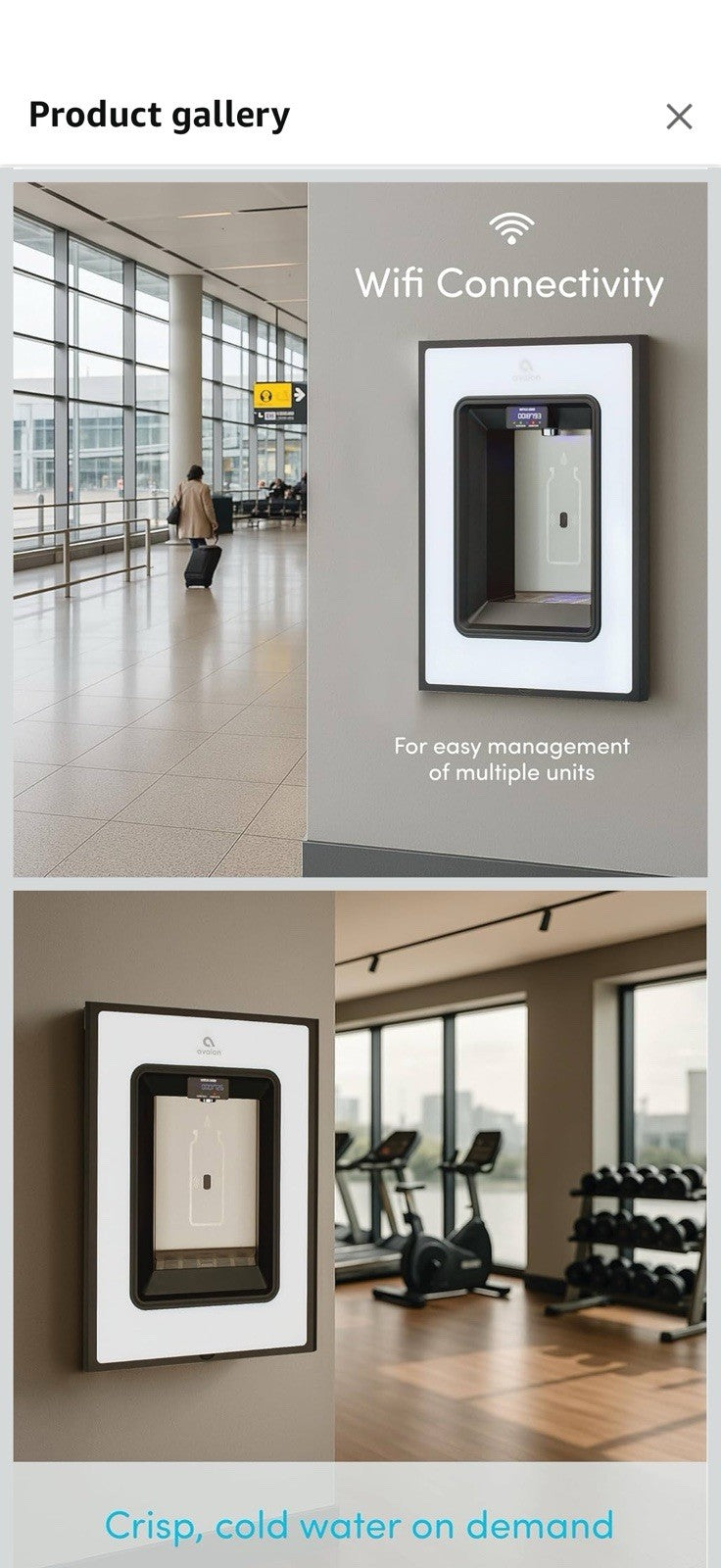Avalon in-Wall Bottle Filling Station, Sensor Dispensing, Self Cleaning, 