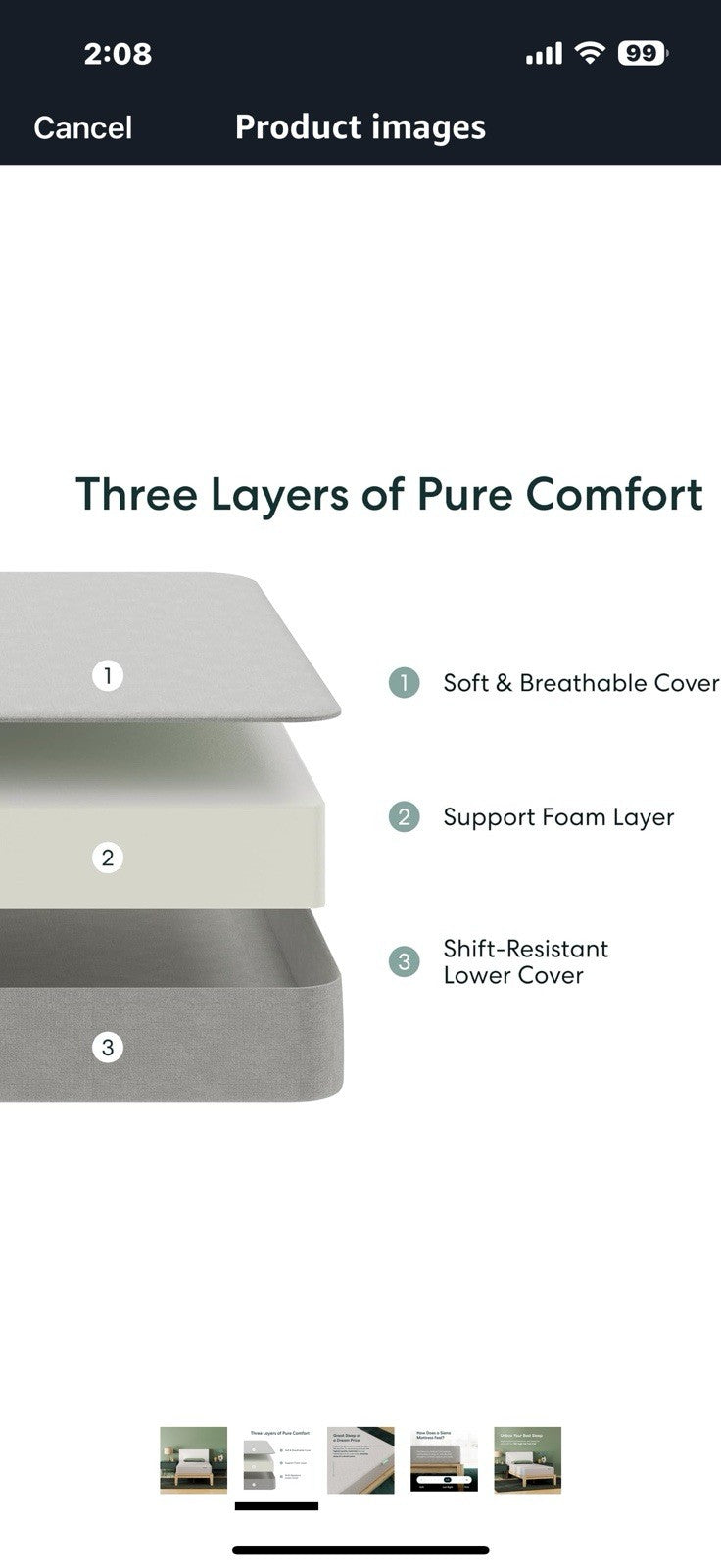 Siena 6" King Foam Mattress - Medium Firm - 180 Night Trial - Premium