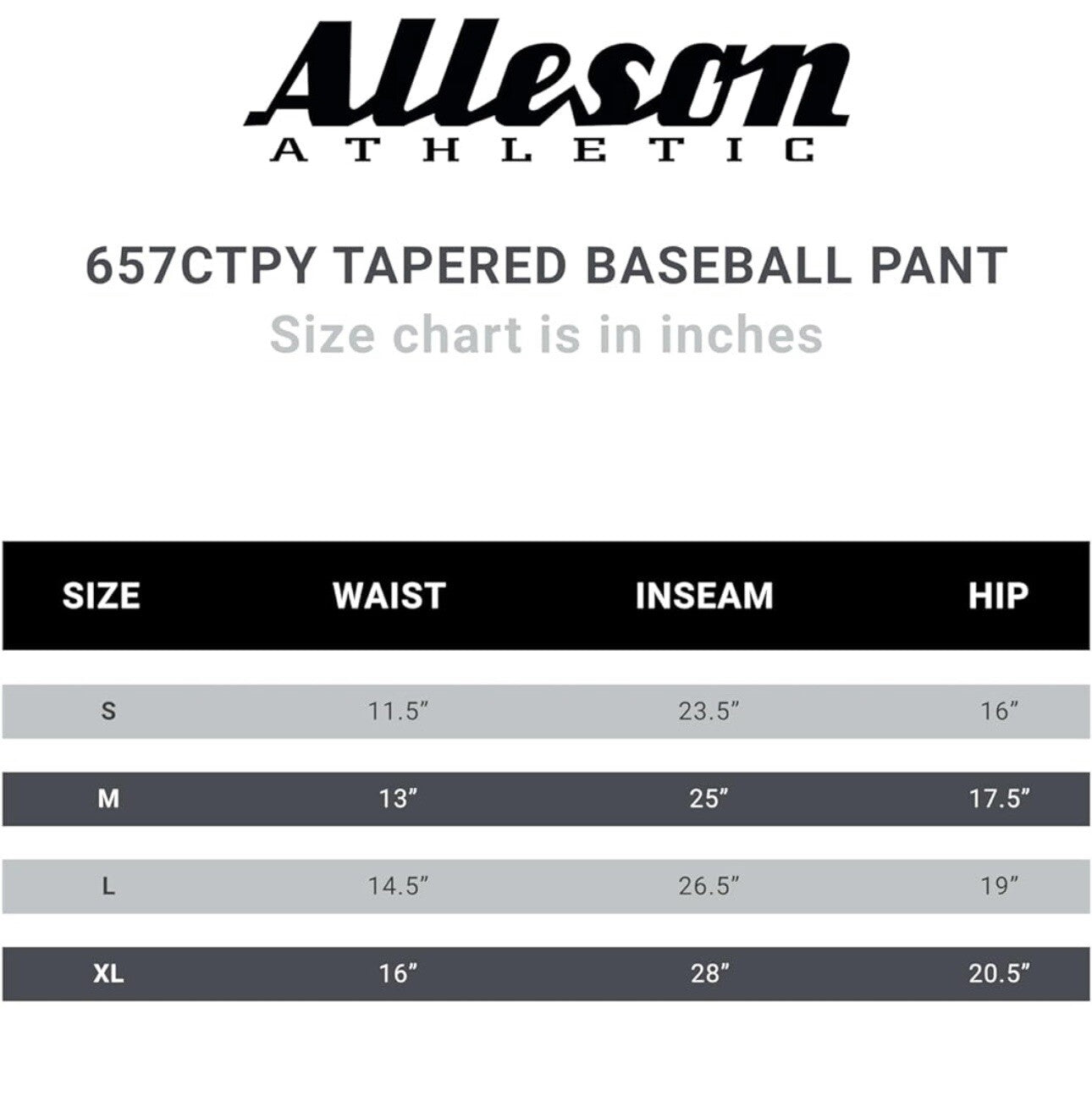Alleson Athletic Men's Youth Crush Tapered Baseball Pant (Style 657ctpy) Blackxl