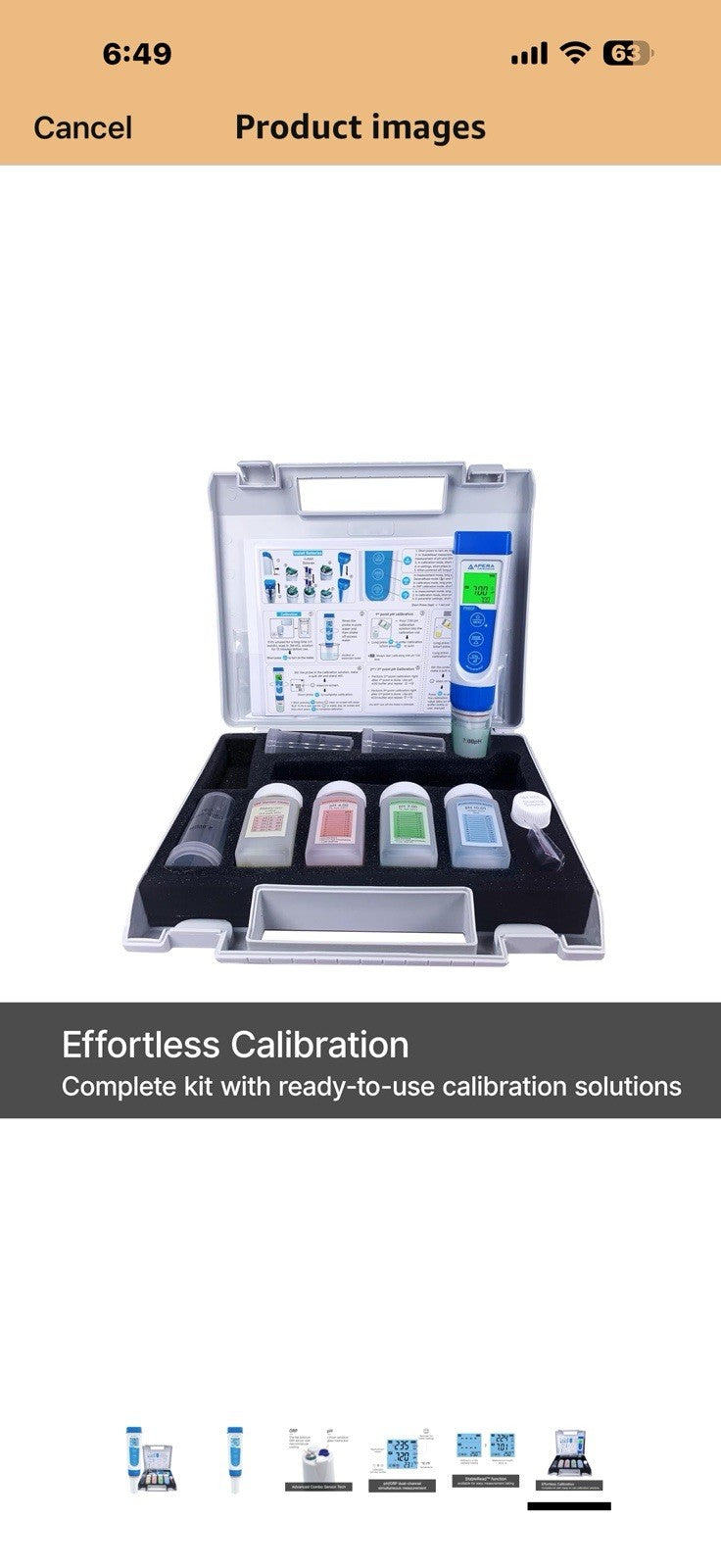 Apera Instruments PR60F Premium pH/ORP (Redox) Tester Kit with Dual Flat
