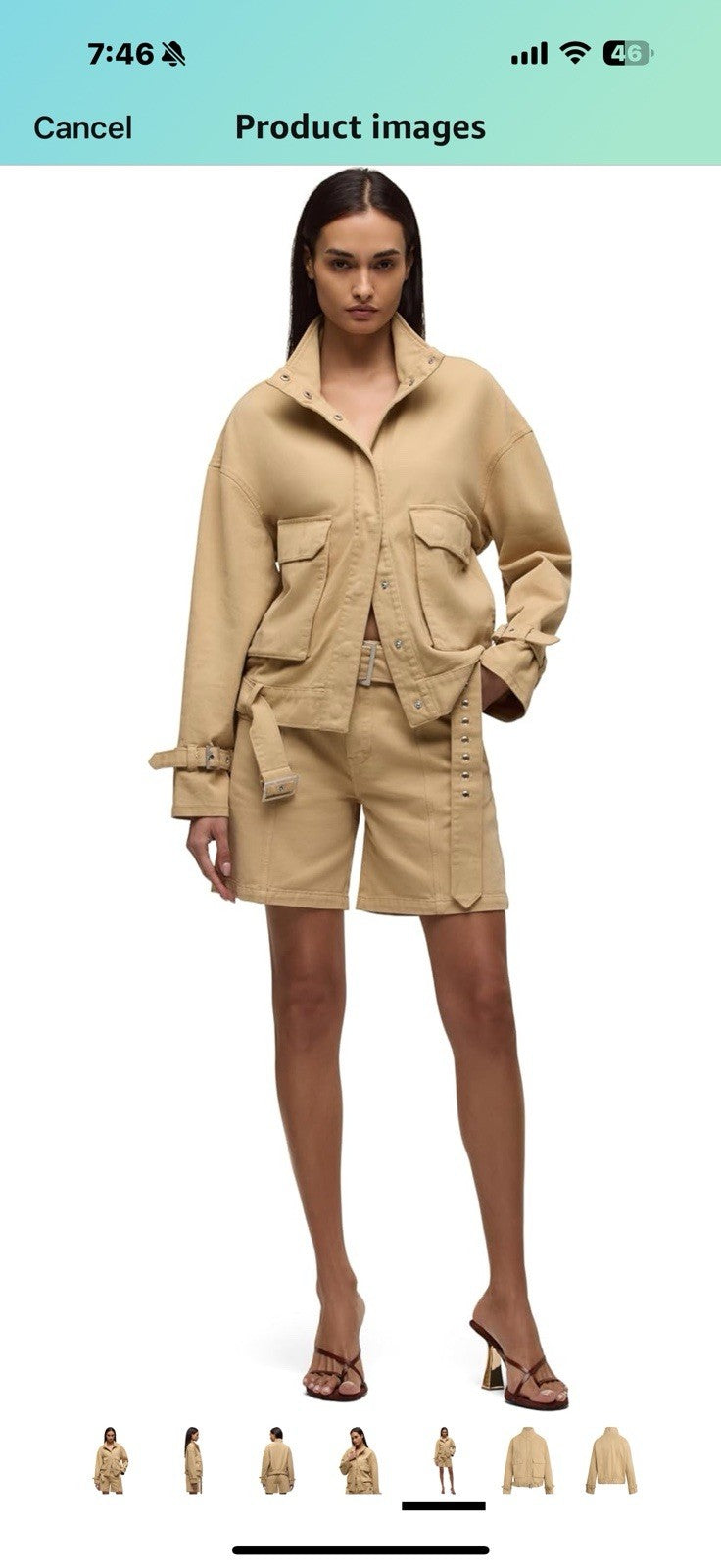 HUDSON Women's Relaxed Utility Jacket Xl 