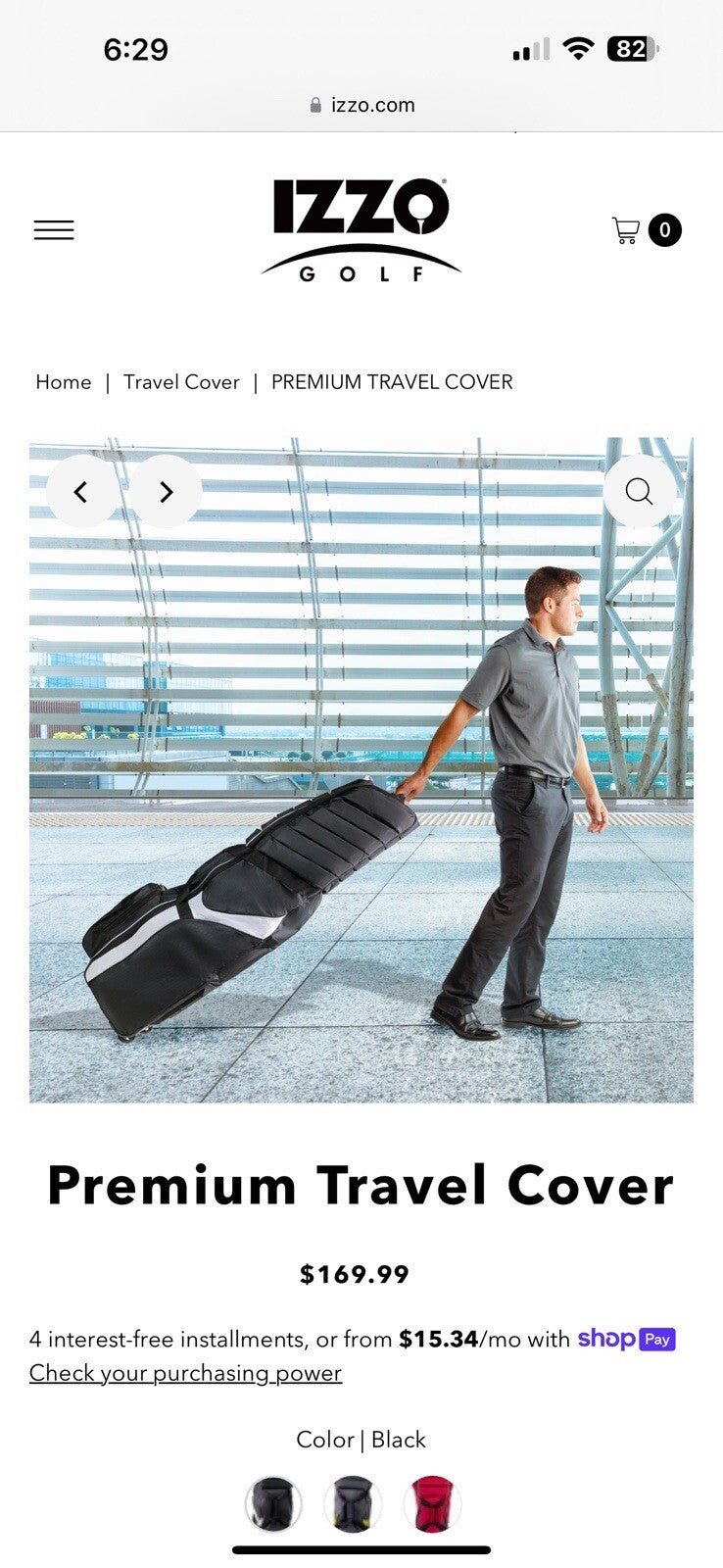 Izzo Golf Premium Golf Travel Cover Bag