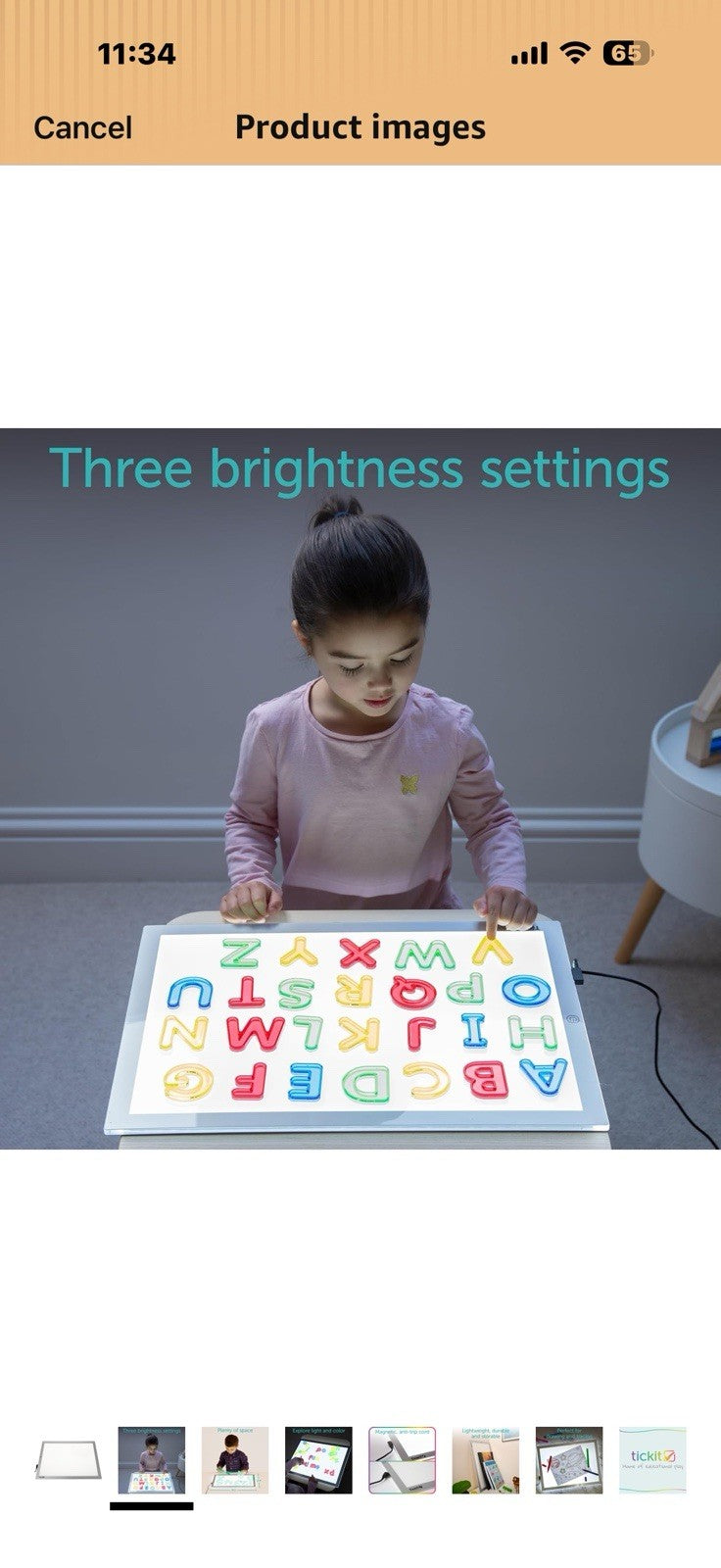 tickit Light Panel | Rectangular | Ultra Bright LED | Adjustable Brightness 