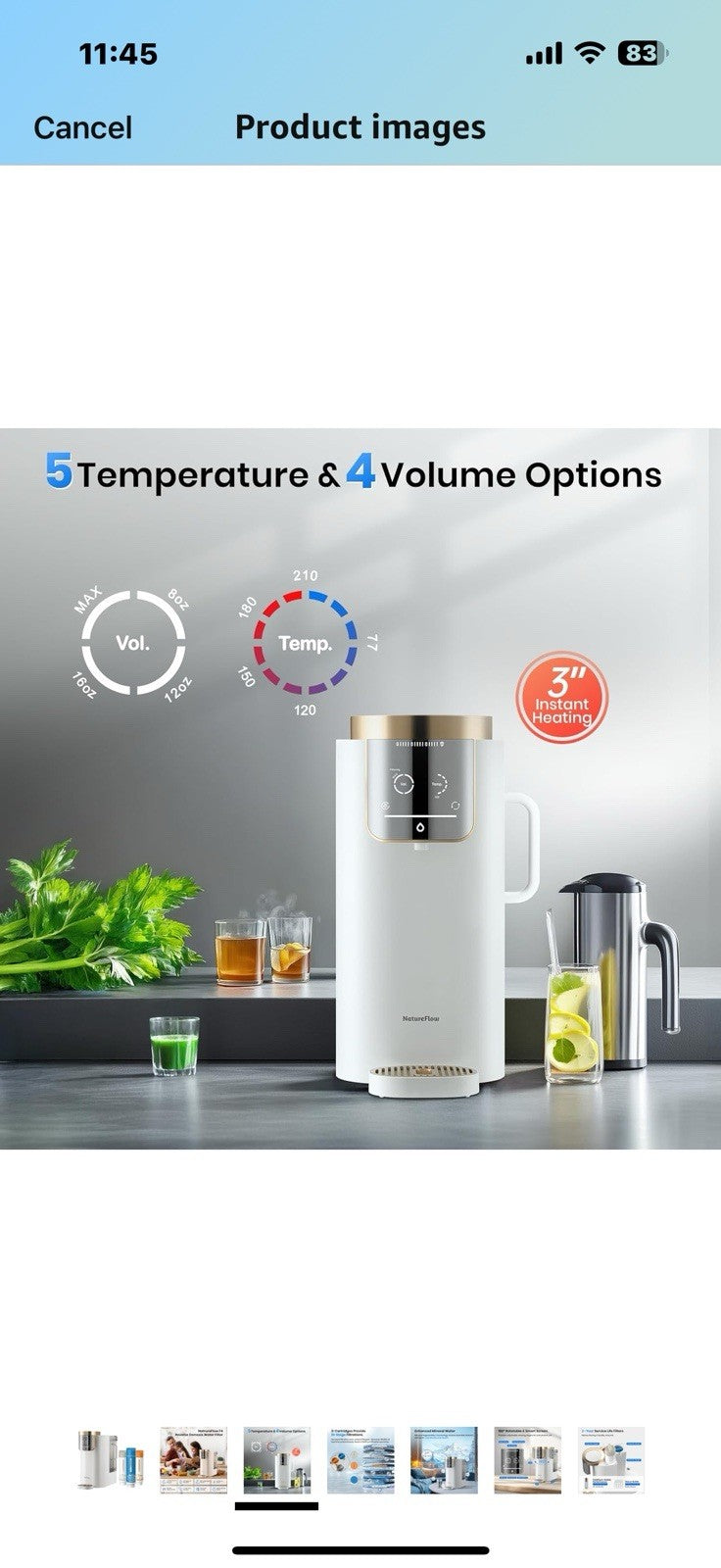 Countertop Reverse Osmosis System Water Filter, NatureFlow F4 Water