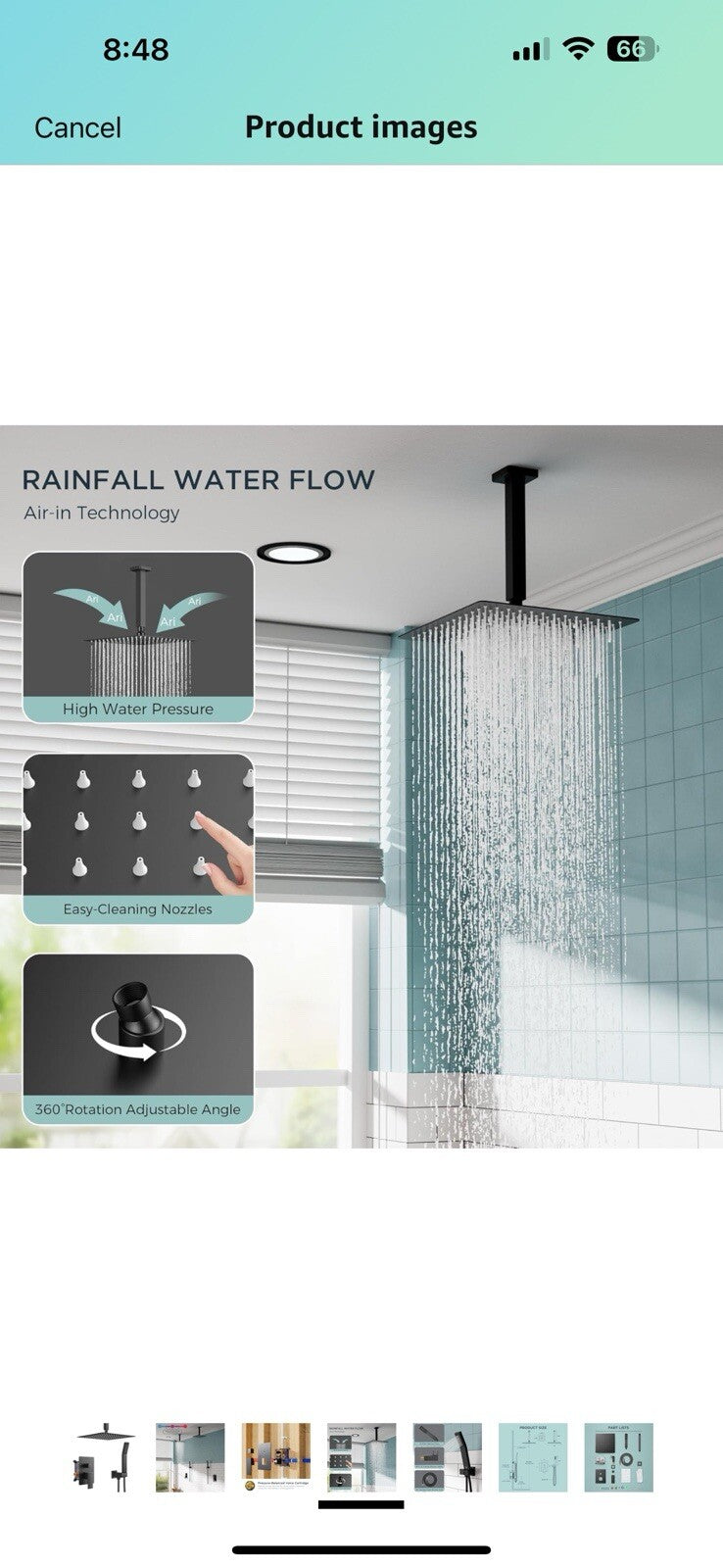 FORIOUS Shower Faucet Set Black -10 Inch Shower System with Solid Brass 