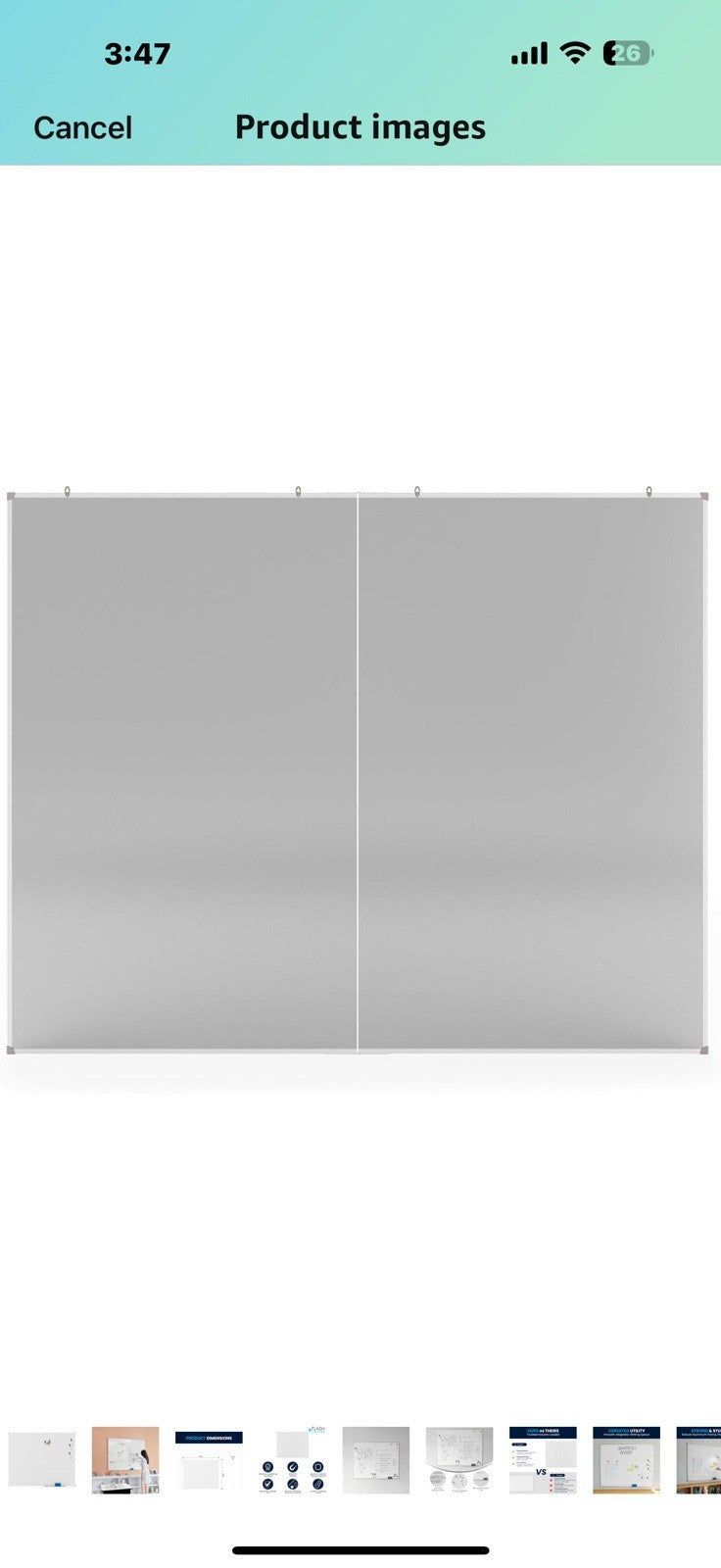 Flash Furniture Hercules Commercial Magnetic Dry Erase Board, Aluminum 