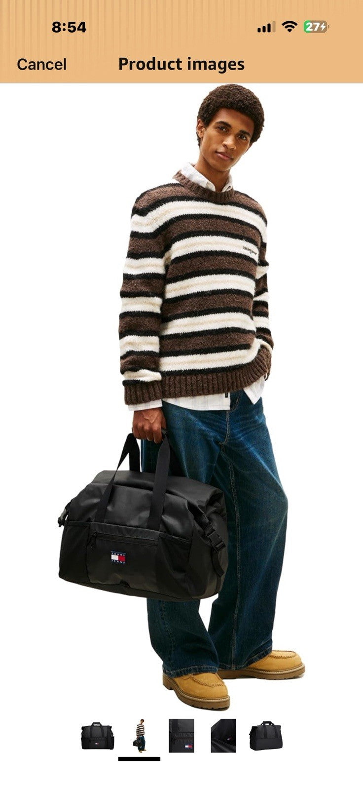 Tommy Jeans Daily Duffle Bag for Travel and Gym with Shoulder Straps