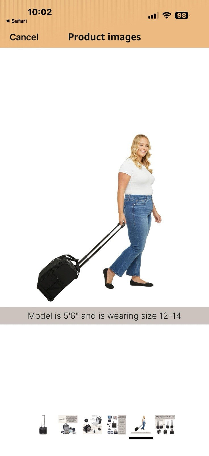 Baggallini 2 Wheel Underseater Carry-On - Lightweight Travel Weekender