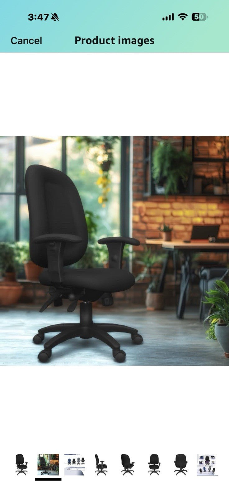 Romig Comfort Series High-Back Multifunctional Fabric Computer 