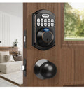 TEEHO TE002K Fingerprint Door Lock Set - Keyless Entry Door Lock with Handle