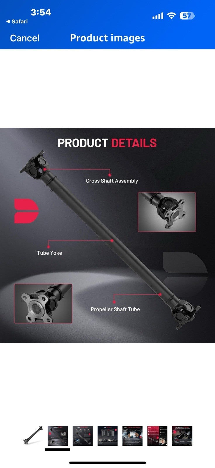 BDFHYK 936-303 Front Drive Shaft Complete DriveShaft Assembly Compatible