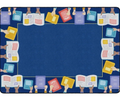 Flagship Carpets Book Border Multicolor Children's Educational Rug for 6' x 8'4"