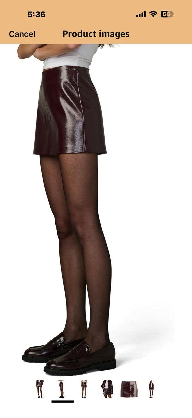 Joe's Women's The Vegan Patent Leather Mini Skirt  Size 8