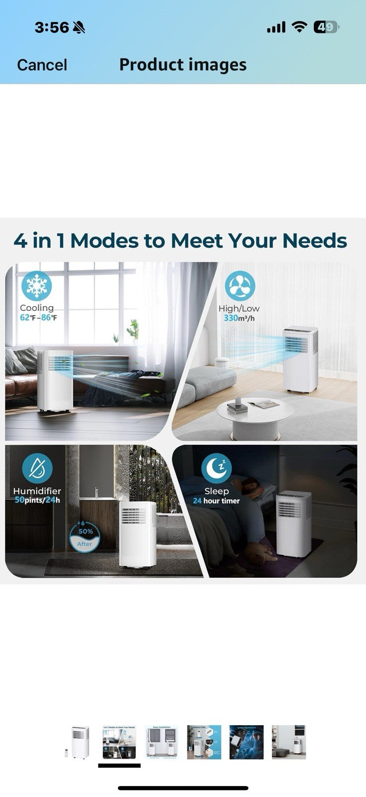Portable Air Conditioners,10,000 BTU Room Air Conditioner with Remote Control