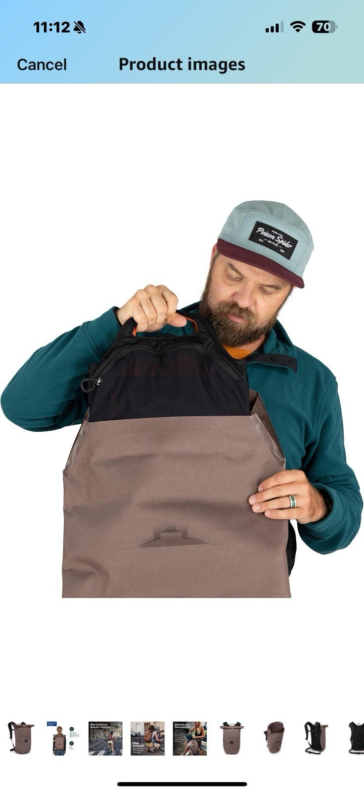 Osprey Metron 25L Waterproof Commuter Bike Backpack, Magma Brown