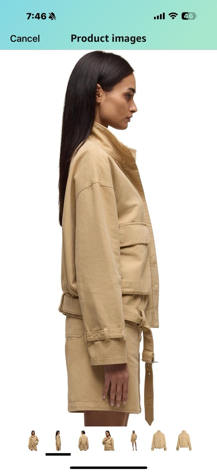 HUDSON Women's Relaxed Utility Jacket Xl 