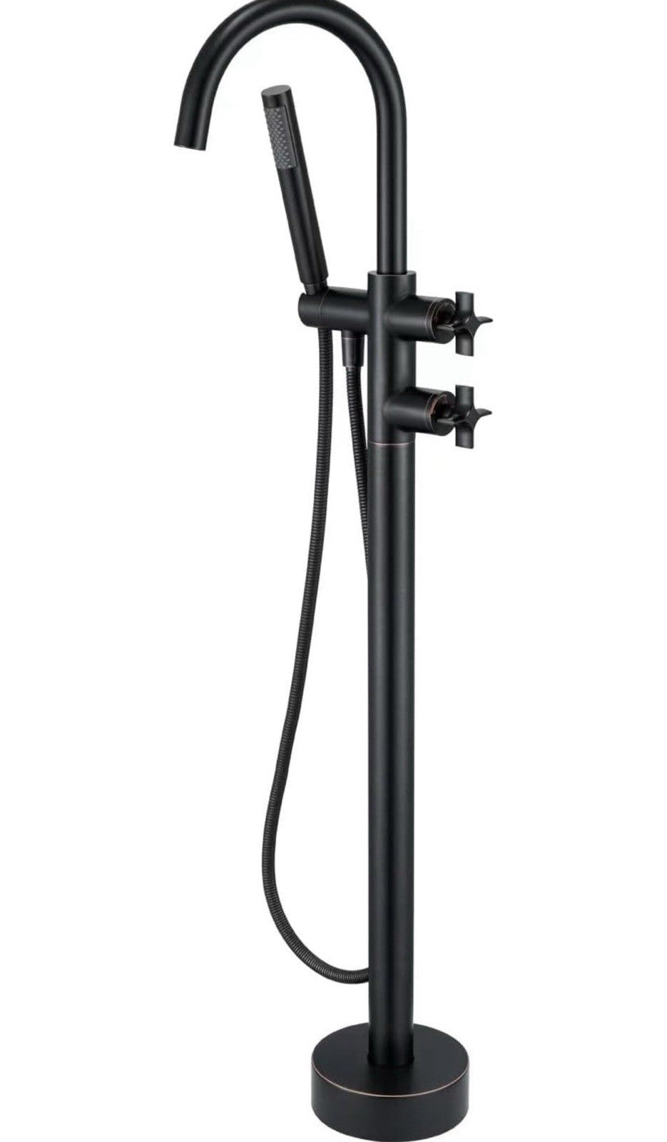 Freestanding Bathtub Faucet Tub Filler Oil Rubbed Bronze Floor Mount 