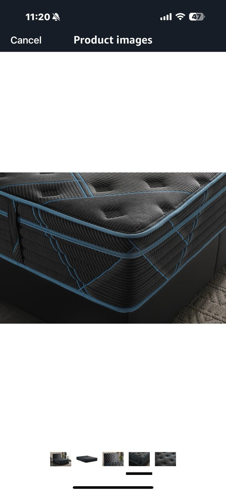 Ottomanson Twin 13" Luxury Black vBlue Eurotop Mattress - Inspired 