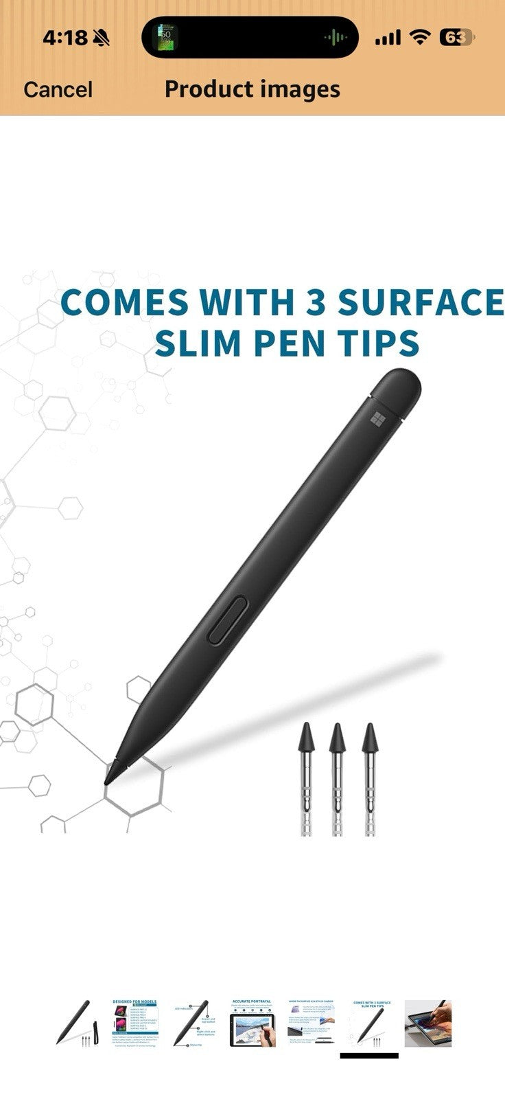 Surface Slim Pen 2 Matte - Bluetooth 5.0 Connectivity - 4,096 Points of Pressure