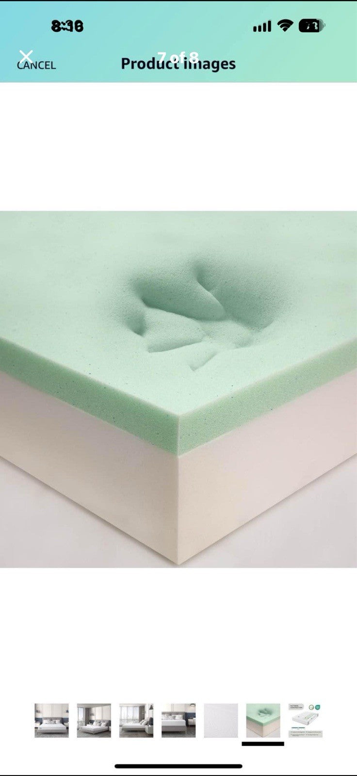 EGO Twin Mattress 6 Inch Green Tea Memory Foam Mattress