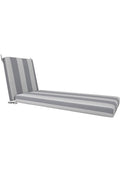 California Umbrella GCCH24B Chaise Lounge Cushion, 24"x78", Grey/White