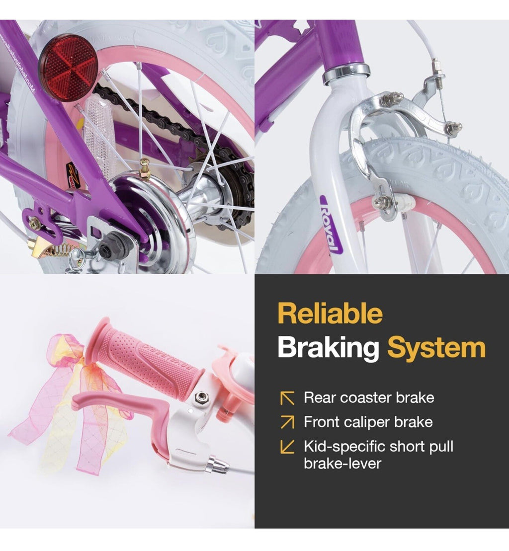 Royalbaby EZ Stargirl Kids Bike,Easy Learn Balancing to Biking 18 Inch 
