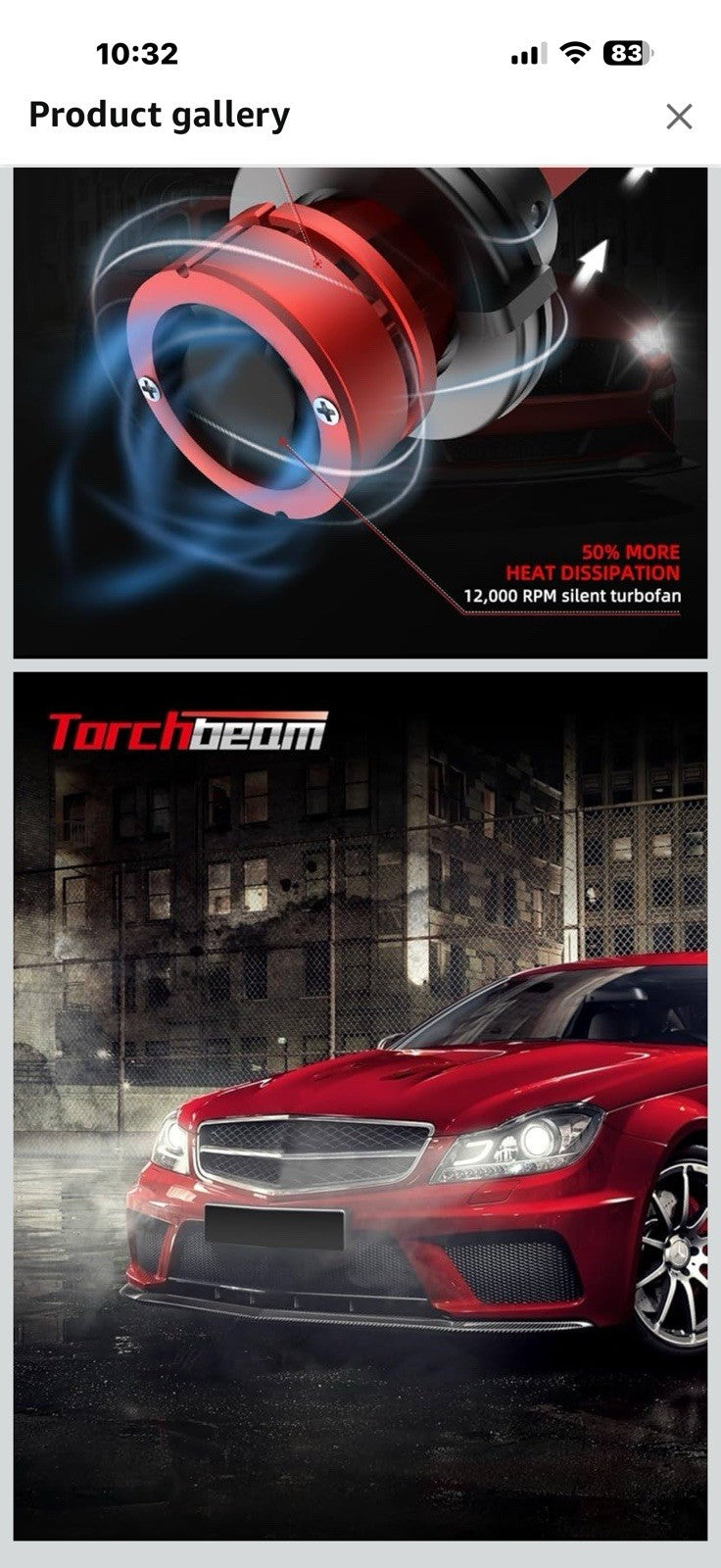 Torchbeam H-13 LED Bulb Lights Kit, 74000LM 15X Brightener, 6500K 