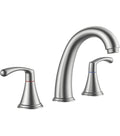 FORIOUS Brushed Nickel Bathroom Faucet 3 Hole, Widespread Bathroom 