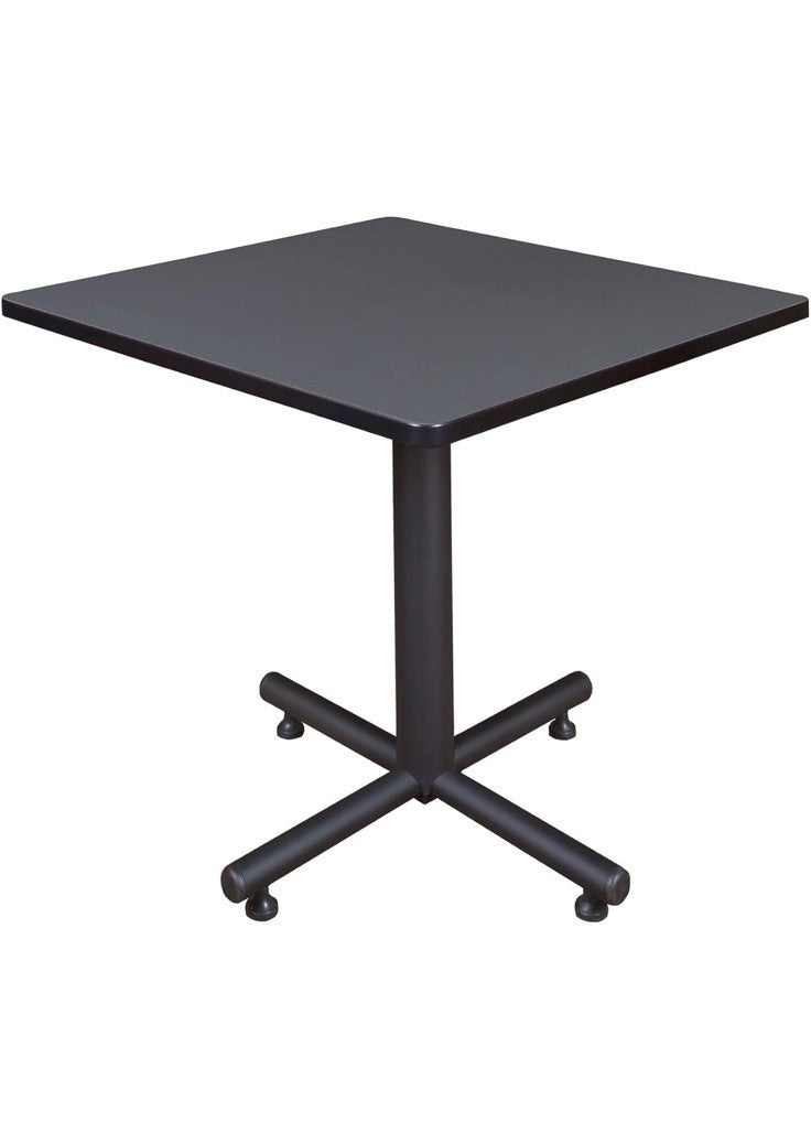 Romig Kobe 30-Inch Square X-Base Breakroom Table, Grey Finish - Durable,