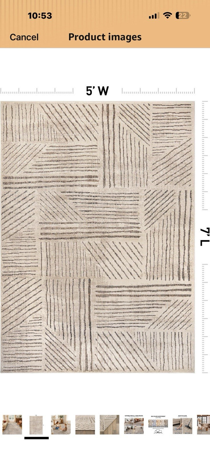 Rugshop Modern Patchwork High-Low Indoor Area Rug, Neutral Geometric 