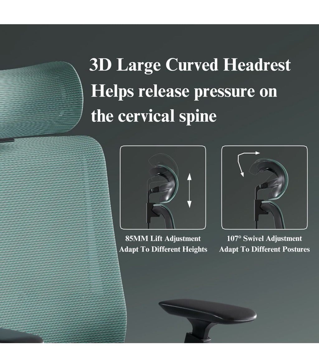 Urboro & Domo SM6 Ergonomic Office Chair with Adjustable Lumbar Support,