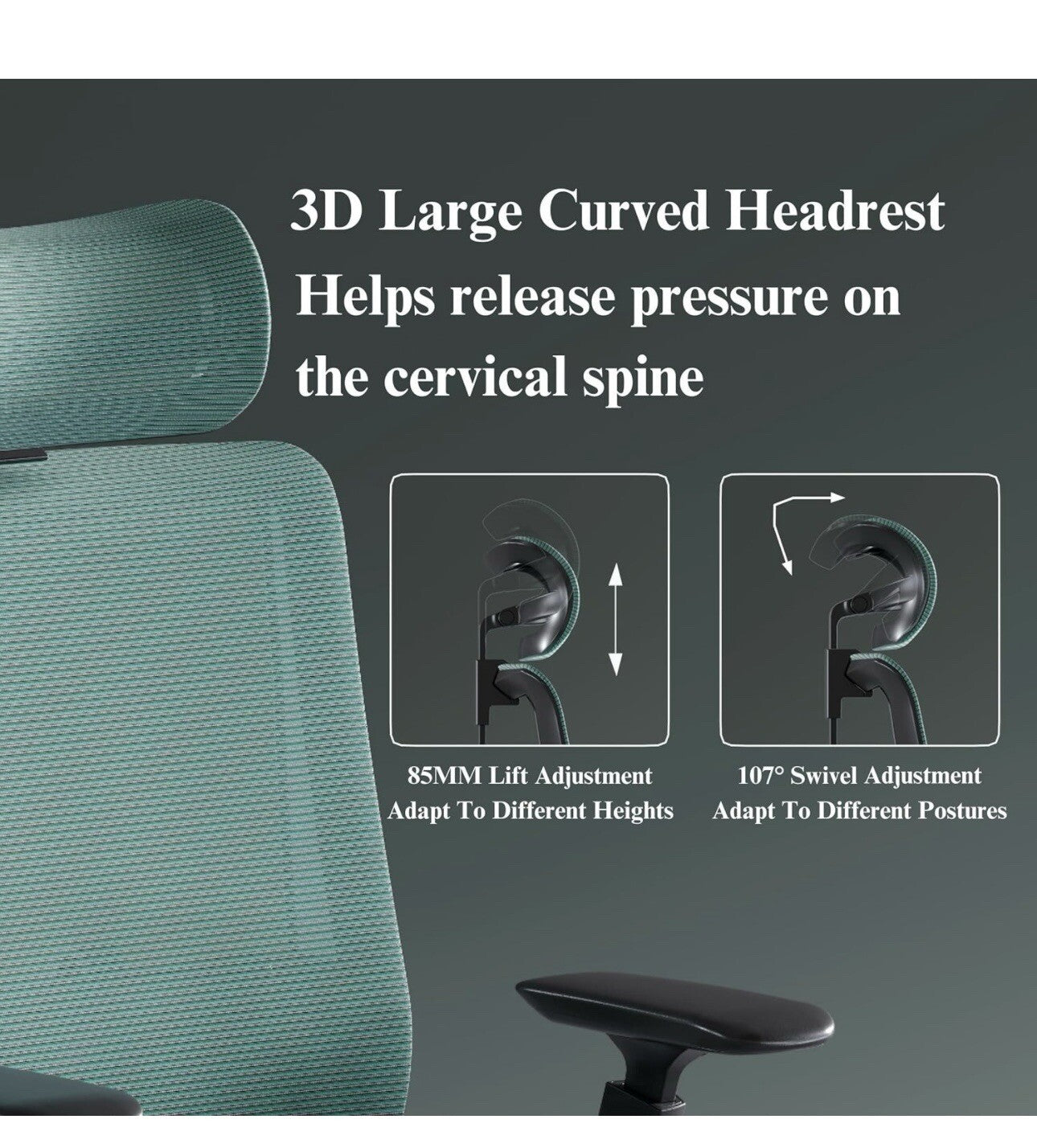 Urboro & Domo SM6 Ergonomic Office Chair with Adjustable Lumbar Support,
