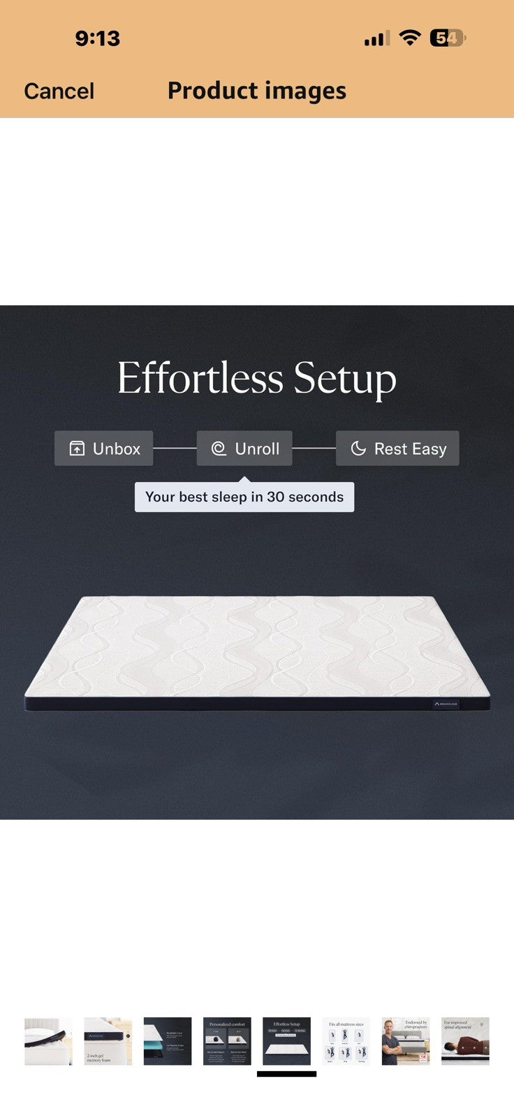 DreamCloud Firm Mattress Topper - Queen - 2" Gel Memory Foam Mattress Topper