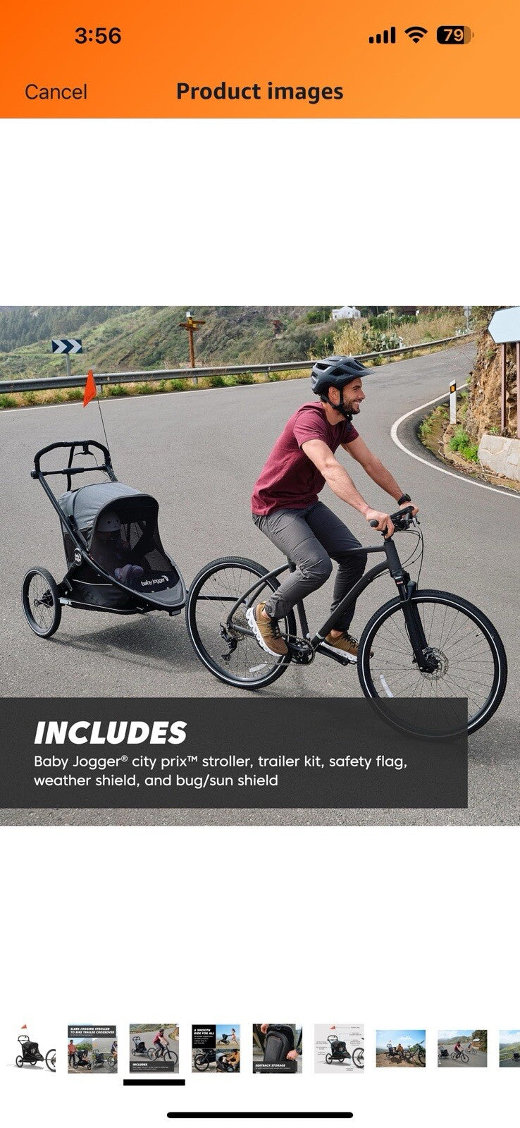 Baby Jogger City Prix Jogger x Bike Trailer – Easily Converts to Bike Trailer 