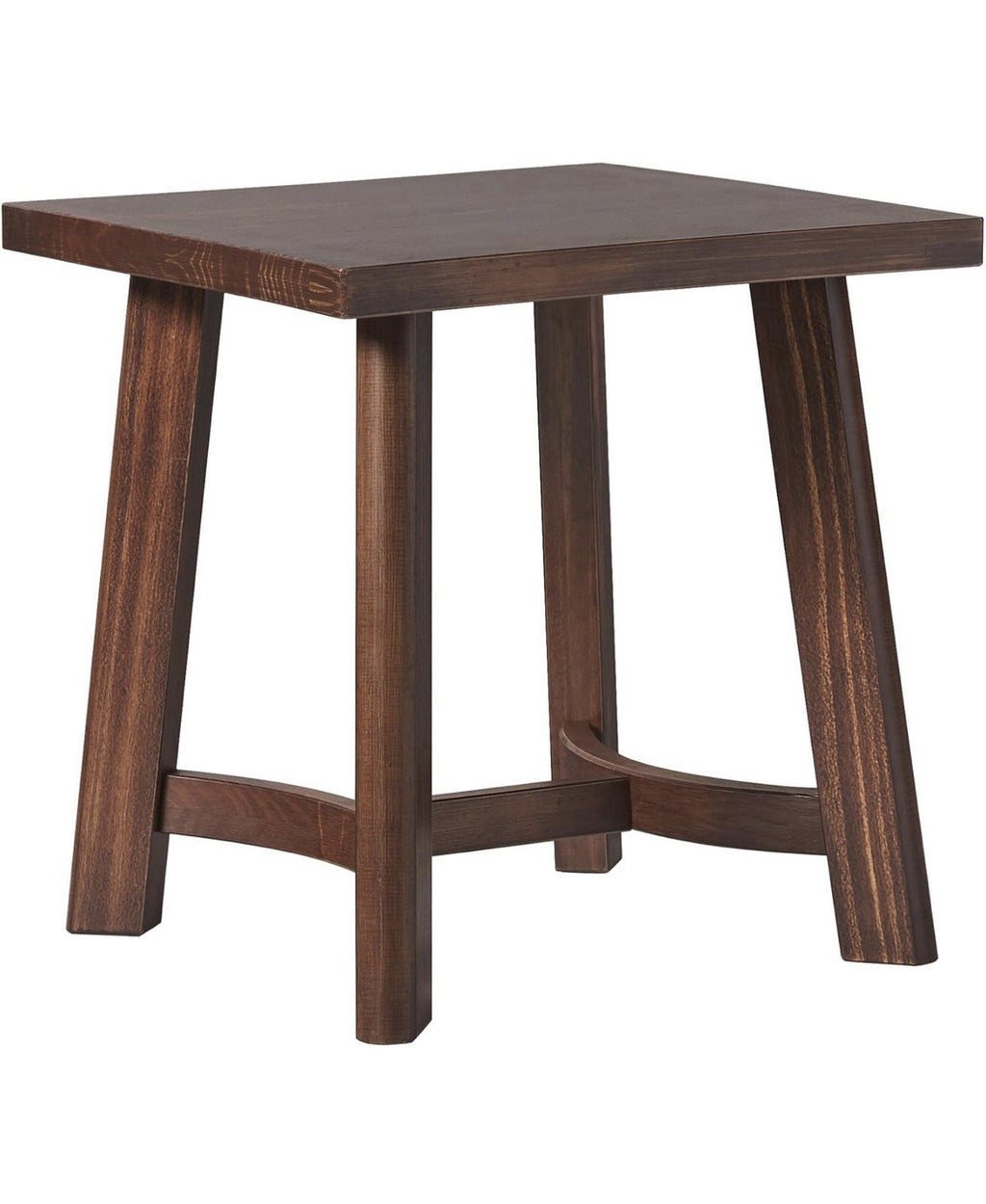 Walker Edison Colt Modern Farmhouse Solid Wood Square Side Table, 18 Inch