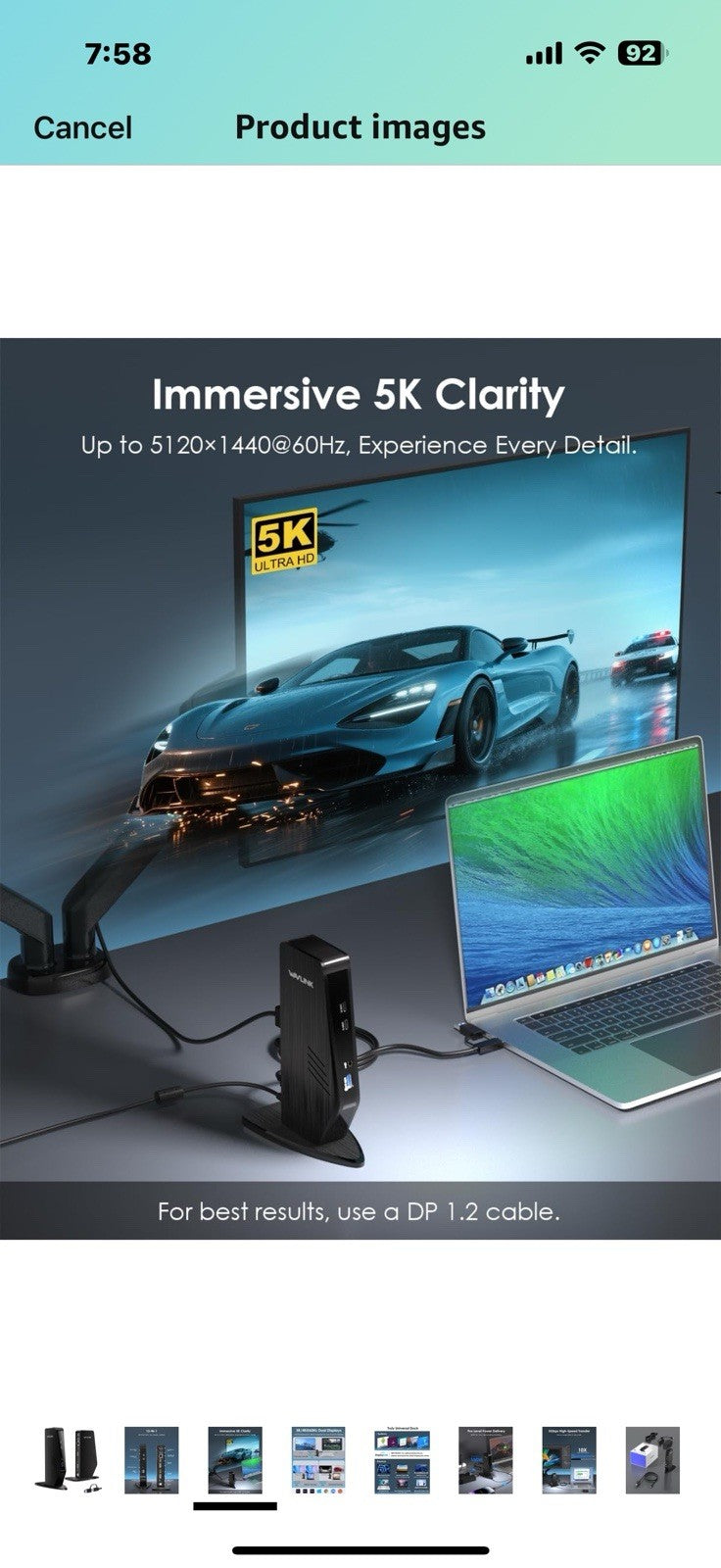 WAVLINK USB C Docking Station Dual Monitor, Dual 5K/4K@60Hz