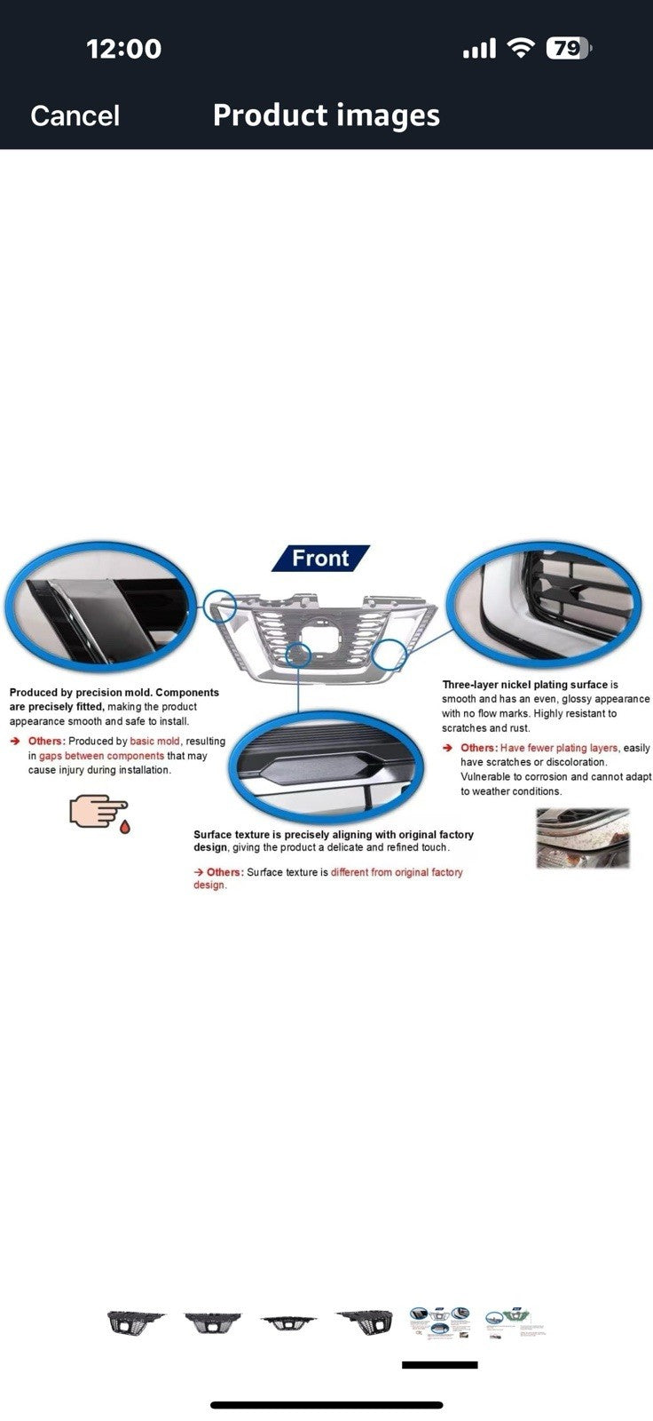 Front Grille Compatible with 2020-2022 Nissan Versa, ABS Replacement