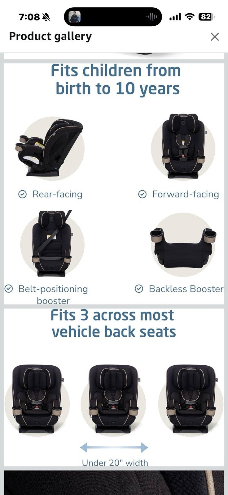 Maxi-COSI Kani 4-in-1 Infant Kids Convertible Car Seat, Rear-Facing, 