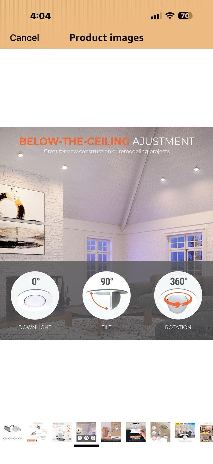 HALO HLA 3 in Super Adjustable Integrated LED Recessed Gimbal Downlight