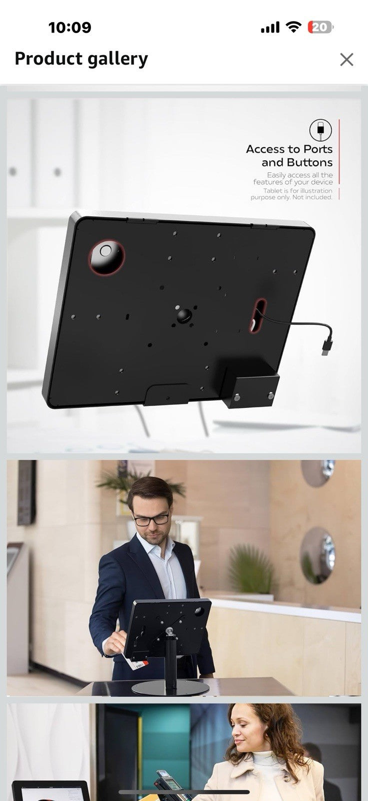 iPad Wall Mount with Barcode Scanner – CTA Anti-Theft Tablet Enclosure 