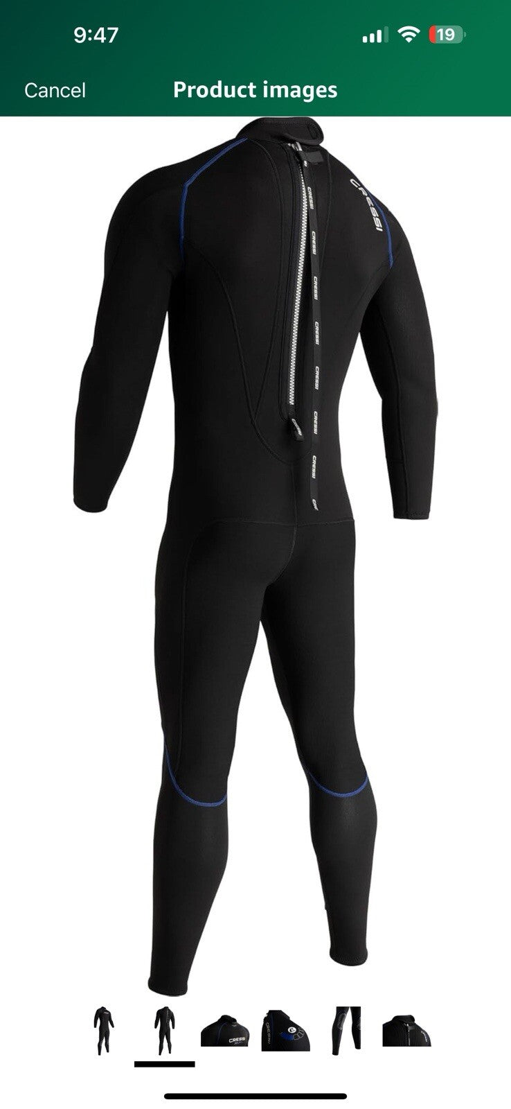Cressi 2.5 mm Neoprene Wetsuit for Scuba Diving and Snorkeling in Temperate XL