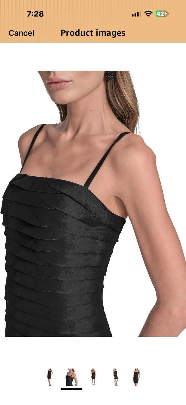 BCBG Women's Strapless Layered Sheath Cocktail Mini Dress Size 12
