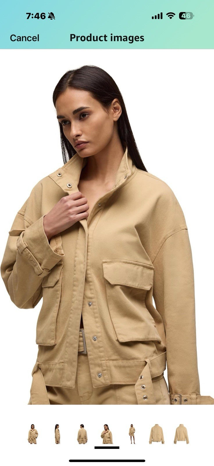 HUDSON Women's Relaxed Utility Jacket Xl 