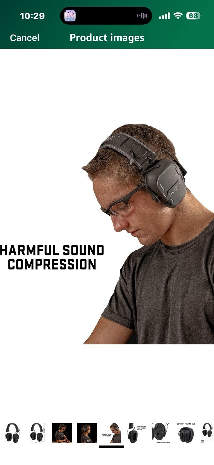ULTRX Bionic Earmuff - Ear Safety - Hearing Protection and Noise Reduction 