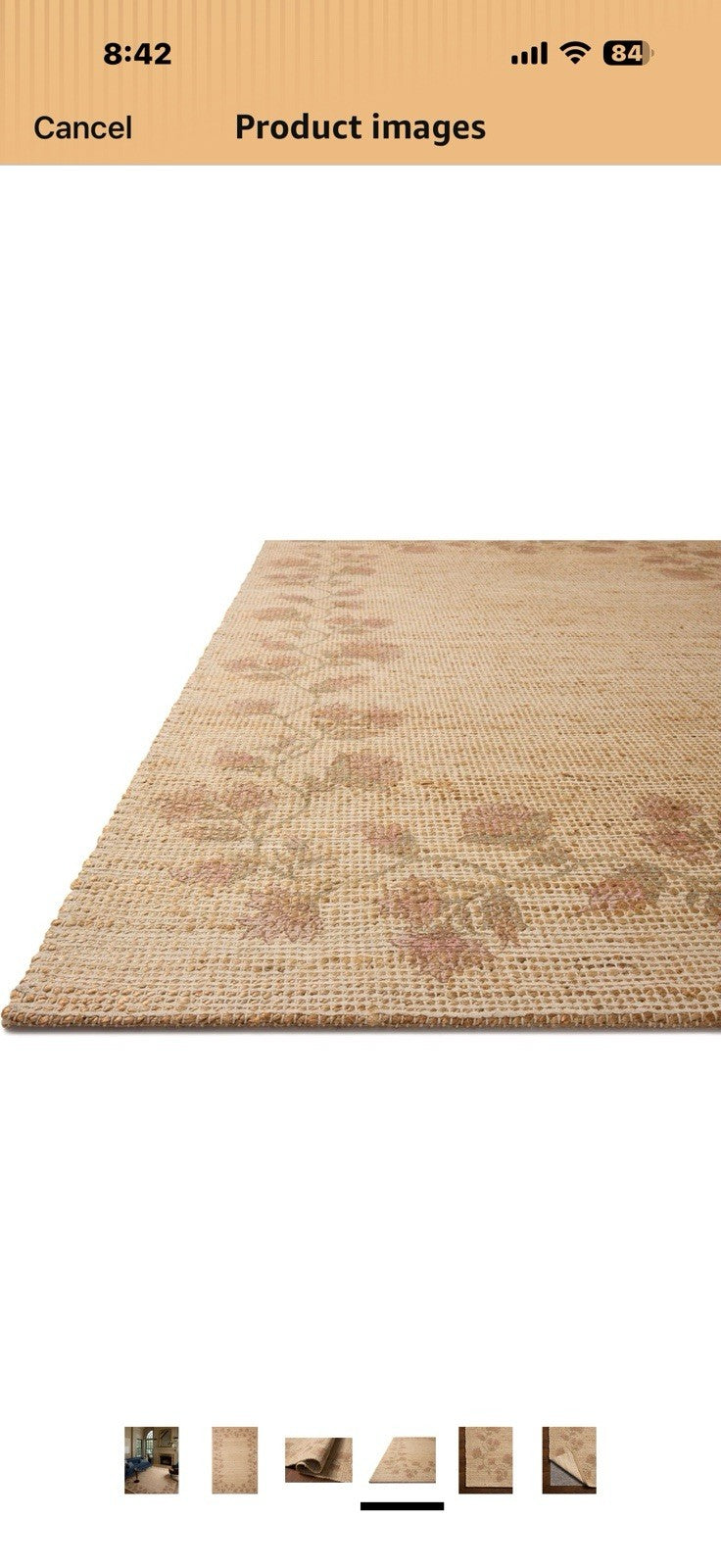 Loloi Chris Loves Julia Rue Collection RUE-05 Natural/Multi 7'-6" x 9'-6" 