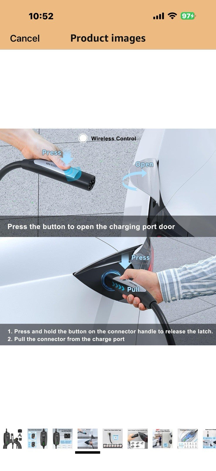 Level 2 EV Charger for Tesla, 32Amp 240V 7.68kW NACS EV Chargers