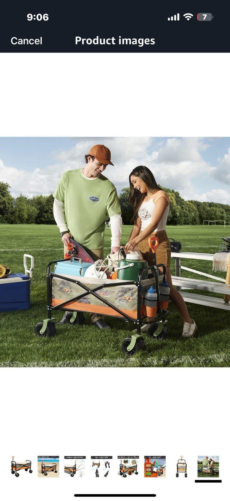 QUIKSILVER Folding Beach Wagon Cart – Heavy-Duty Collapsible Utility 